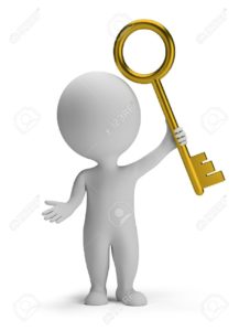 20458960-3d-small-man-holding-a-golden-key-3d-image-white-background-